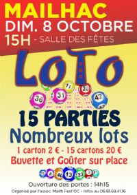 Loto 1 - Mailh Fest'OC. Le dimanche 8 octobre 2017 à Mailhac. Aude.  15H00
